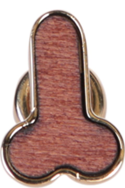 Jewelry for Women J.W. Anderson Penis Stud Brown Earrings
