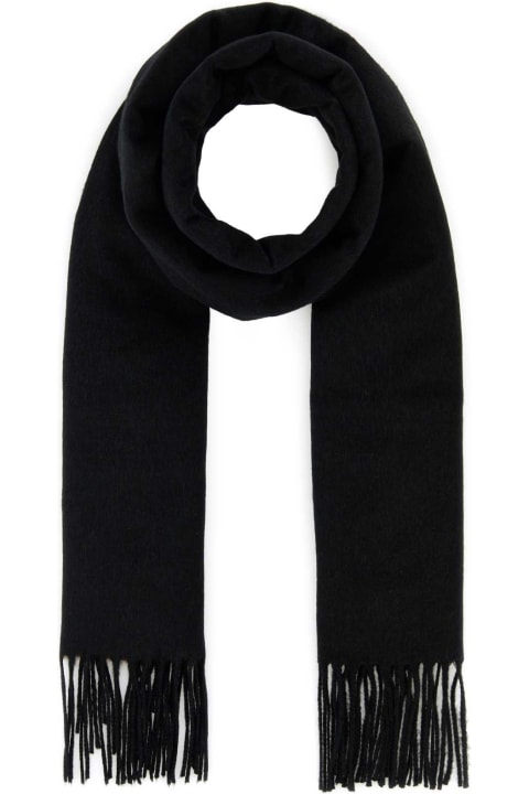 Zegna Scarves for Men Zegna Black Silk Scarf