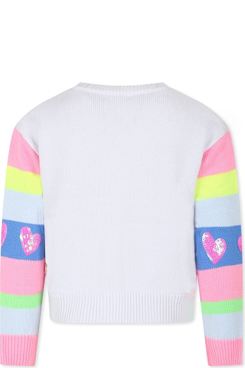 Homeware Billieblush White Cardigan For Girl With Hearts