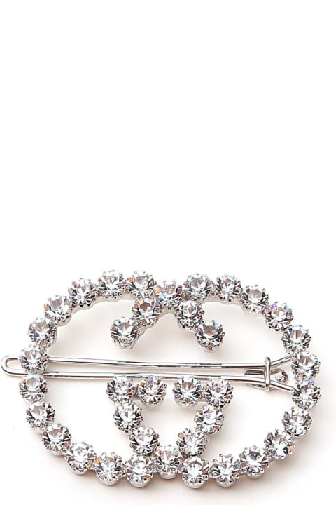 Gucci crystal-embellished hair clip