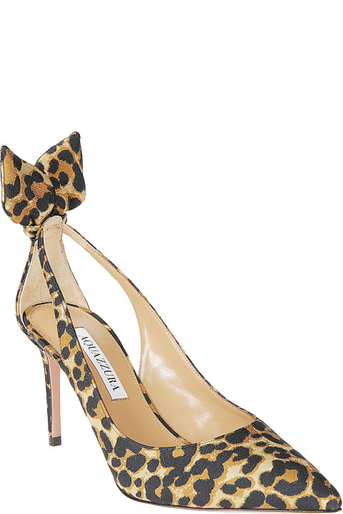 High-Heeled Shoes for Women Aquazzura Bow Tie 85 Pumps