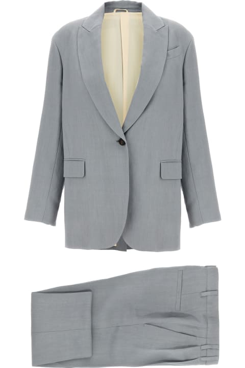 Coats & Jackets for Women Brunello Cucinelli Fluid Twill Set