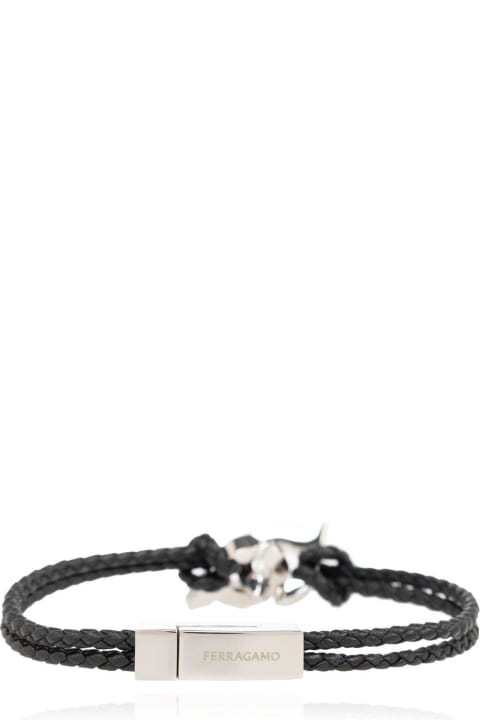 Bracelets for Women Ferragamo Logo Engraved Intertwined Gancini Bracelet