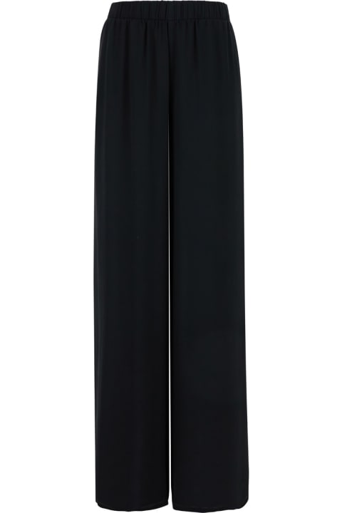 Federica Tosi for Women Federica Tosi Black Trousers With Elastic Waistband In Silk Blend Woman