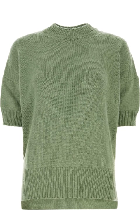 Fashion for Women Jil Sander Pastel Green Wool Sweater