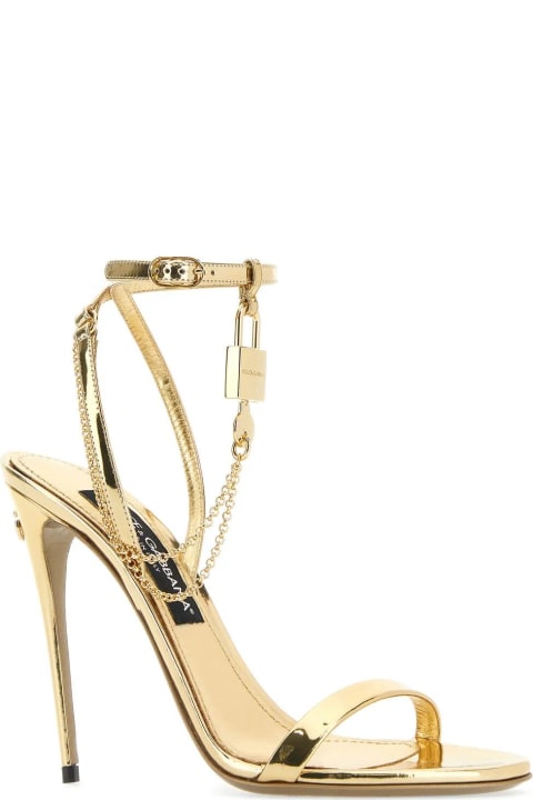 Gold Leather Keira Sandals