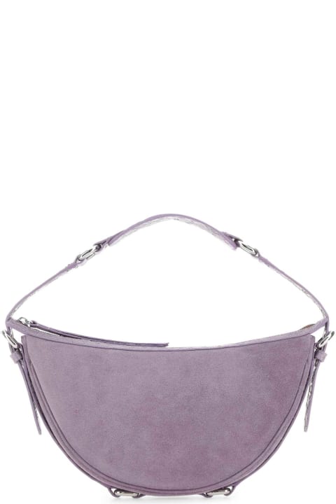 BY FAR Totes for Women BY FAR Purple Suede Gib Shoulder Bag