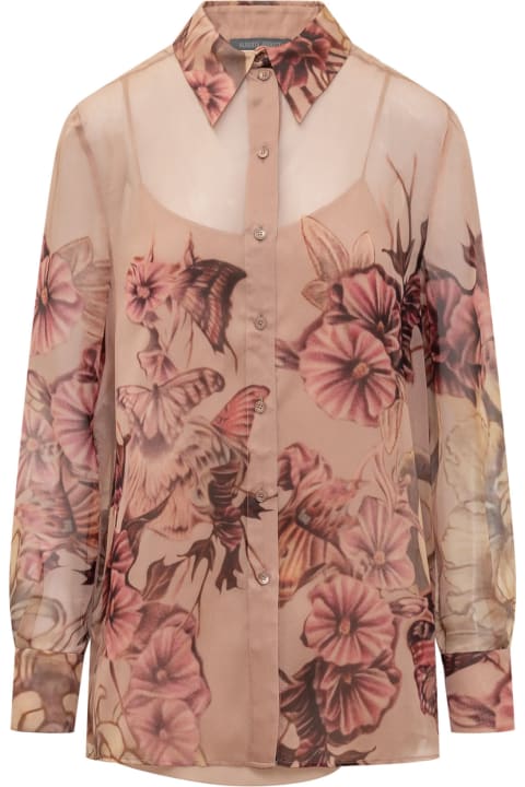 ウィメンズ Alberta Ferrettiのトップス Alberta Ferretti Silk Shirt With Floral Print