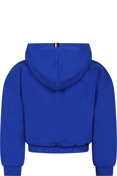 Tommy Hilfiger for Kids Tommy Hilfiger Light Blue Sweatshirt For Girl With Logo Print