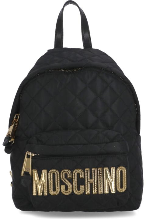 ウィメンズ Moschinoのバックパック Moschino Quilted Backpack With Logo