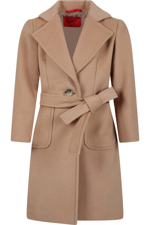 Max&Co. Topwear for Girls Max&Co. Beige Coat For Girl