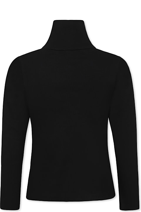 Calvin Klein T-Shirts & Polo Shirts for Girls Calvin Klein Black Turtleneck For Girl With Logo