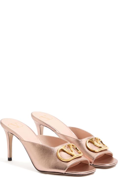 Valentino Garavani Vlogo Signature Leather Mules