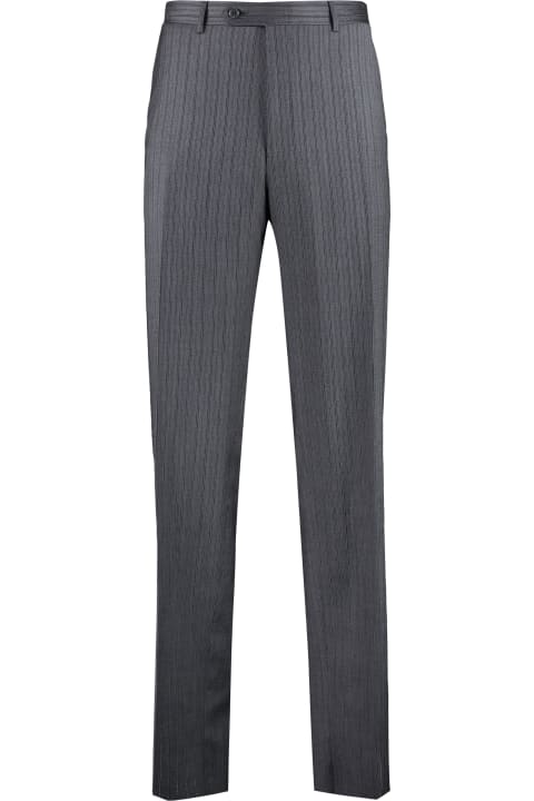 Canali for Men Canali Pin-striped Wool Tailored Trousers
