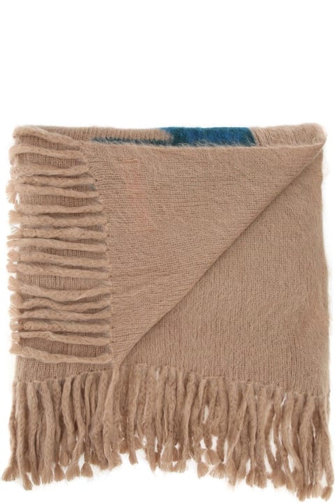 Off-White Men Off-White Cappuccino Mohair Blend Blanket
