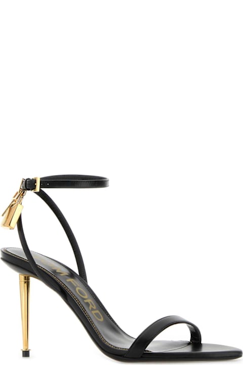 Tom Ford Black Leather Sandals