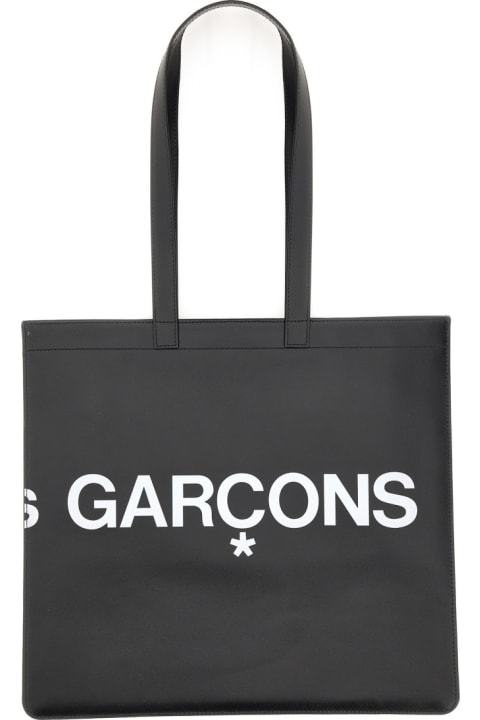 Totes for Men Comme des Garçons Wallet Huge Logo Tote Bag