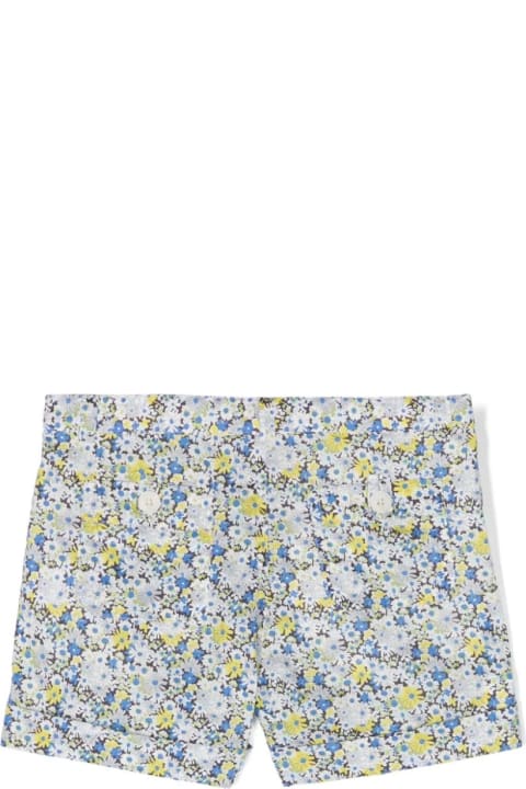 Bottoms for Girls Bonpoint Calista Bermuda Shorts In Blue Flowers