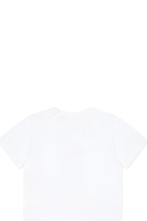Burberry T-Shirts & Polo Shirts for Baby Boys Burberry White T-shirt For Babykids With Thomas Bear