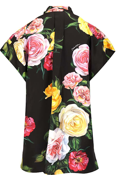 Dolce & Gabbana Topwear for Women Dolce & Gabbana Peony Print Silk Shirt