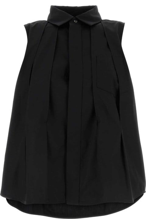 Sacai Topwear for Women Sacai Black Polyester Blend Shirt