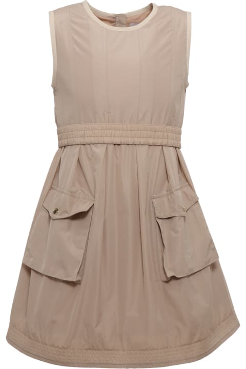 Moncler Dresses for Girls Moncler Brown Dress