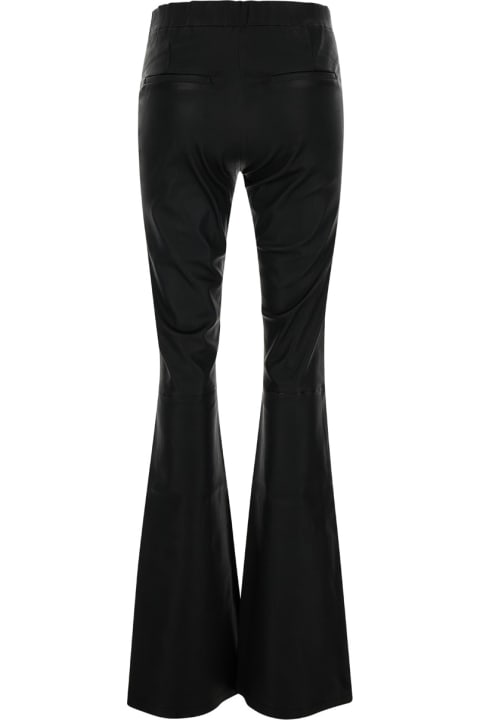 ARMA Clothing for Women ARMA Black Flared Trousers In Leather Woman