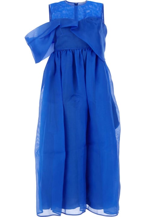 Fashion for Women Cecilie Bahnsen Electric Blue Silk Sidney Dress