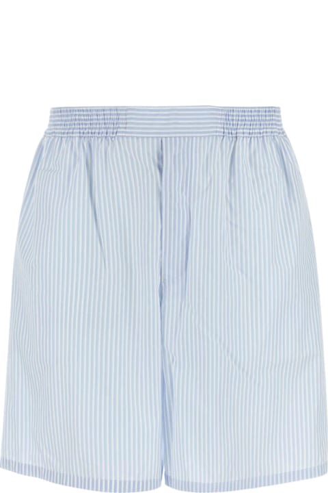 メンズのセール Prada Embroidered Cotton Bermuda Shorts