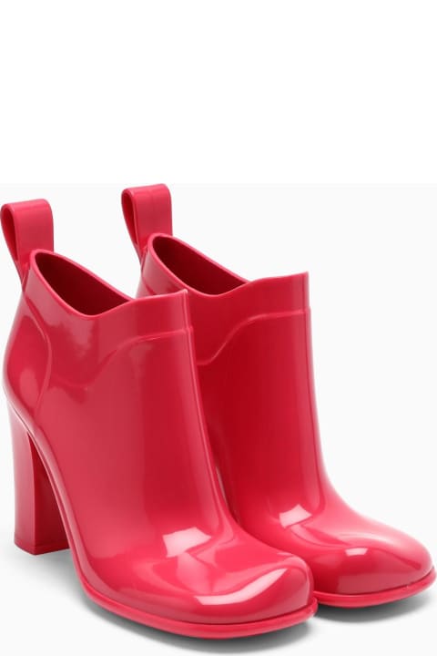Bottega Veneta Shoes for Women Bottega Veneta Fuchsia Rubber Shine High Boots