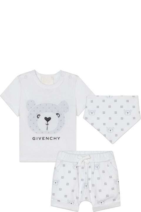 Fashion for Baby Girls Givenchy Set With Printed Cotton T-shirt, Shorts And Bandana