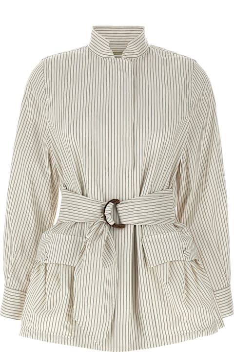 Coats & Jackets for Women Fendi Striped Blouson