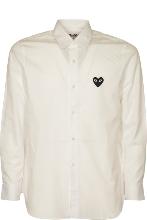 Comme des Garçons Play Shirts for Men Comme des Garçons Play Heart Patched Regular Shirt