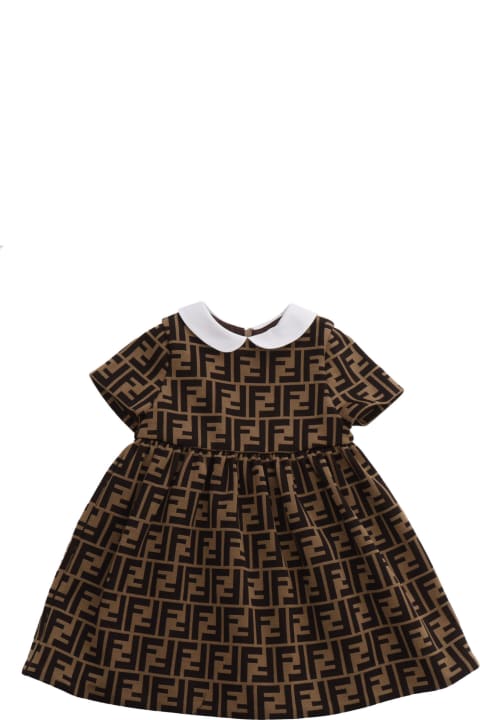 Dresses for Baby Girls Fendi Fendi Brown Dress