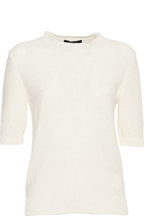 Fabiana Filippi for Men Fabiana Filippi Sequin Short Sleeve Crew Neck Sweater