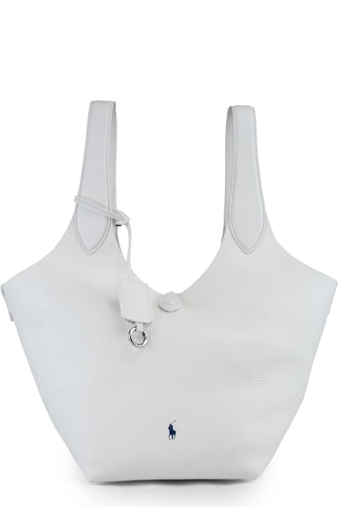 Homeware Polo Ralph Lauren Leather Tote Bag With Polo Pony Embroidery