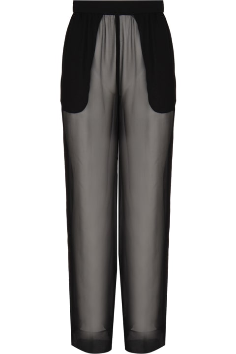 Fashion for Women Saint Laurent Wide Trousers In Crepe Muslin