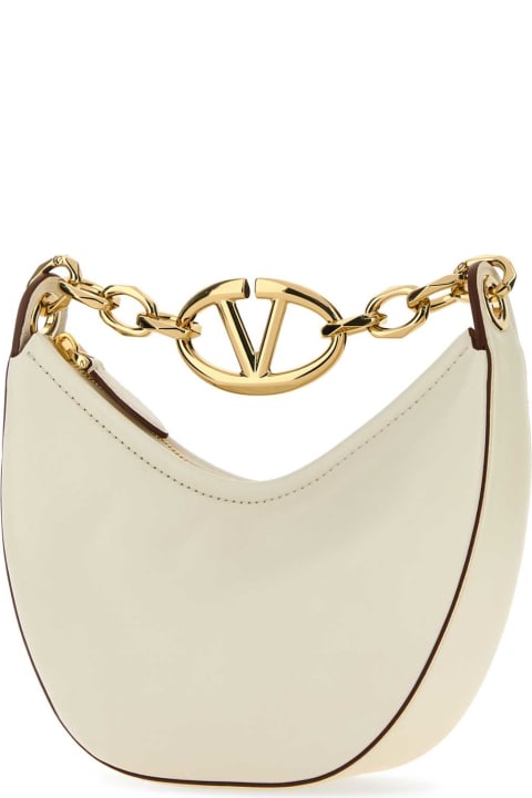 Sale for Women Valentino Garavani Ivory Leather Vlogo Handbag