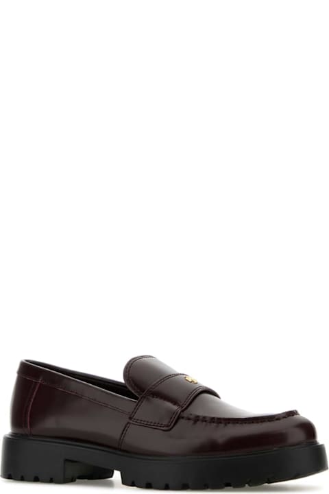 أدوات منزلية Tory Burch Burgundy Leather Loafers