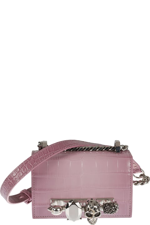Alexander McQueen Shoulder Bags for Women Alexander McQueen Jeweled Satchel Micro Shoulder Bag
