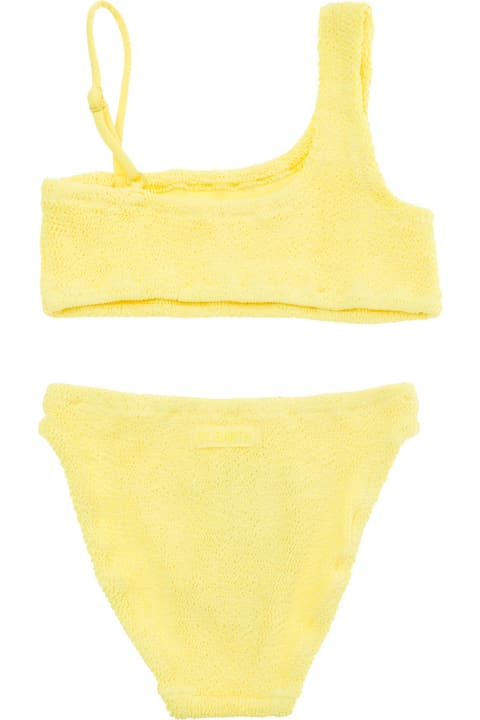 Fashion for Kids MC2 Saint Barth Yellow One-shoulder Two Piece Bikini In Stretch Polyamide Girl