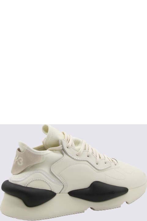 メンズ Y-3のシューズ Y-3 White Leather Kaiwa Sneakers