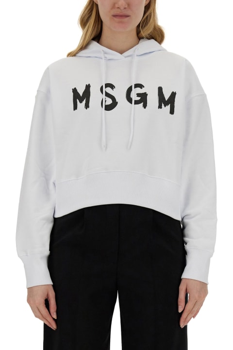 ウィメンズ MSGMのフリース＆ラウンジウェア MSGM Sweatshirt With Logo