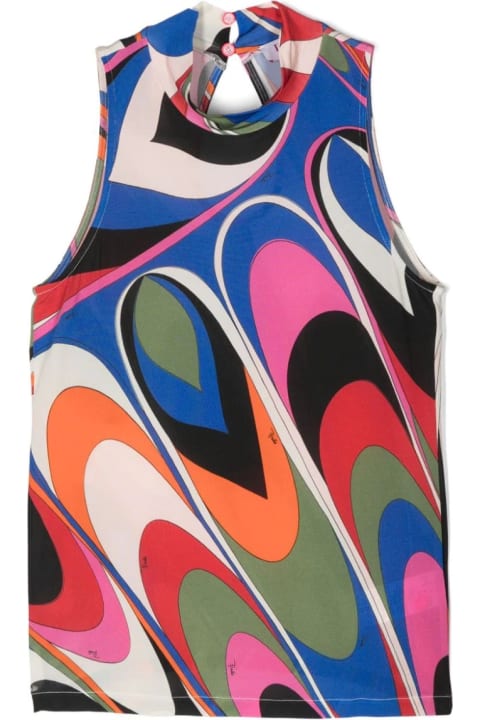 Fashion for Women Pucci Multicoloured Wave Print Sleeveless Top