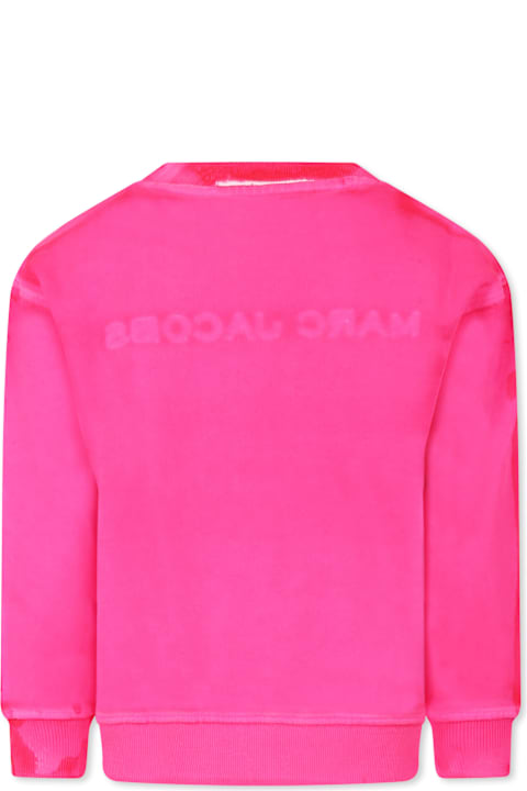 Little Marc Jacobs Topwear for Girls Little Marc Jacobs Fuchsia Sweatshirt For Girl With Logo