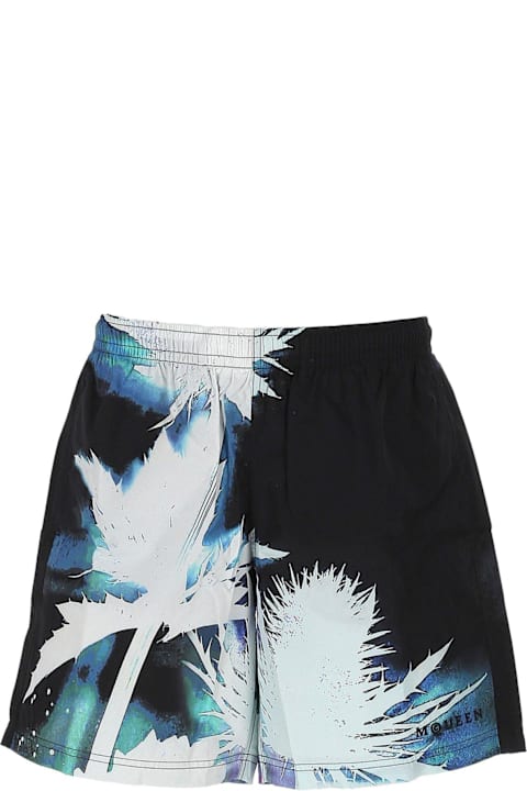 Alexander McQueen Pants for Men Alexander McQueen Graphic Printed Swim Shorts