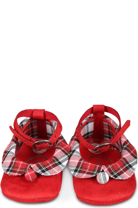 ベビーボーイズ Monnalisaのシューズ Monnalisa Red Balett Flats For Baby Girl