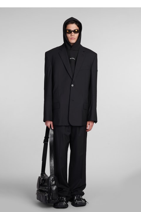 Coats & Jackets for Men Balenciaga Blazer In Black Wool