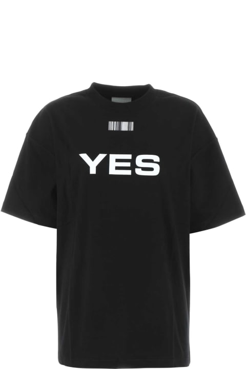ウィメンズ VTMNTSのトップス VTMNTS Black Cotton Oversize T-shirt