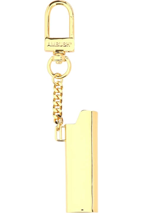 AMBUSH Keyrings for Men AMBUSH Gold Metal Lighter Holder